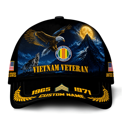 Premium Custom Vietnam Veteran Hat VPVC021406, Cap For Vietnam Veterans, Gifts For Veterans Day, Father's Day.