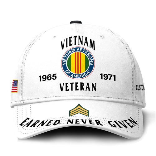 Premium Custom Vietnam Veteran Hat VPVC021416, Cap For Vietnam Veterans, Gifts For Veterans Day, Father's Day.