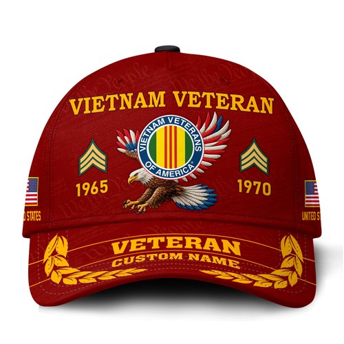 Premium Custom Vietnam Veteran Hat VPVC021446, Cap For Vietnam Veterans, Gifts For Veterans Day, Father's Day.
