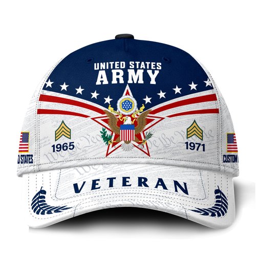 Premium Custom US Army Veteran Hat VPVC021451, Cap For Army Veterans, Gifts For Veterans Day, Father's Day.