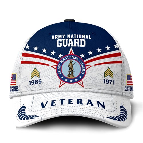Premium Custom Army National Guard Veteran Hat VPVC021458, Cap For Army National Guard Veteran, Gifts For Veterans Day, Father's Day.