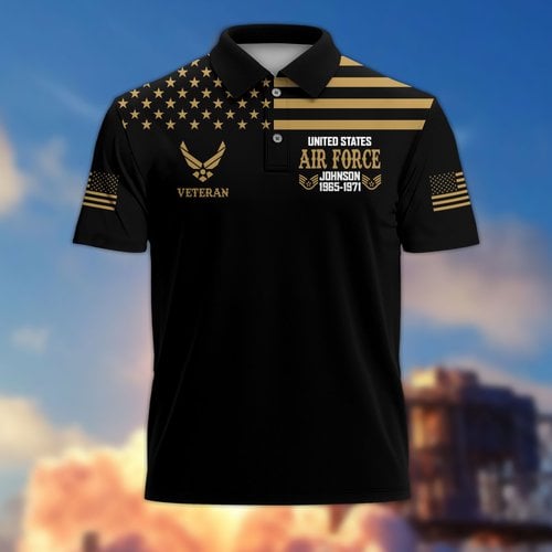 Premium Custom US Veterans Polo Shirt CPVC270701, Gifts For US Veterans, Gifts On Father's Day, Veterans Day.