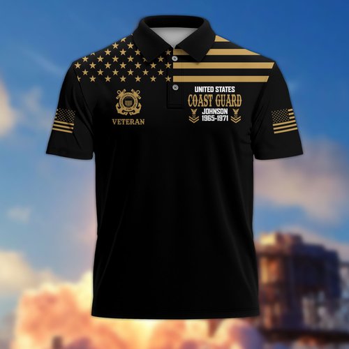 Premium Custom US Veterans Polo Shirt CPVC270701, Gifts For US Veterans, Gifts On Father's Day, Veterans Day.