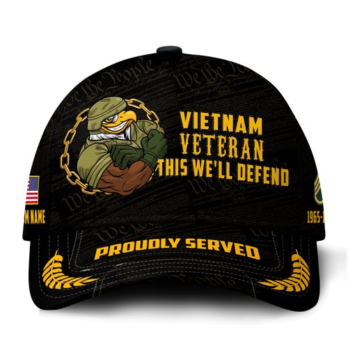 Premium Custom Vietnam Veteran Hat VPVC021396, Cap For Vietnam Veterans, Gifts For Veterans Day, Father's Day.