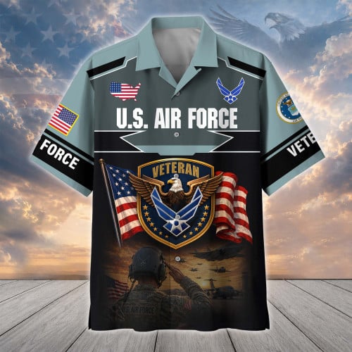 Premium US Veterans Hawaiian Shirt BTTN040821, Gifts For US Veterans, Gifts For Father's Day, Veterans Day.