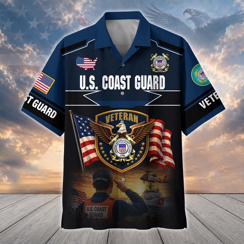 Premium US Veterans Hawaiian Shirt BTTN040821, Gifts For US Veterans, Gifts For Father's Day, Veterans Day.