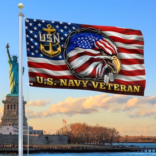 Premium US Navy Veteran Grommet Flag DPVC050811