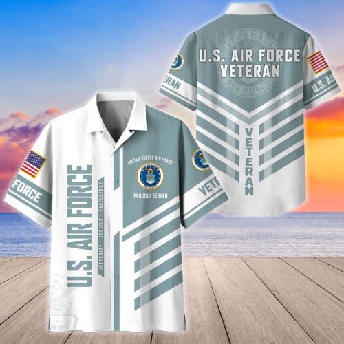 Premium US Veterans Hawaiian Shirt CPHN040812, Gifts For US Veterans, Gifts For Father's Day, Veterans Day.