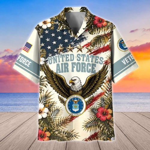 Premium US Veterans Hawaiian Shirt CPHN060811, Gifts For US Veterans, Gifts For Father's Day, Veterans Day.