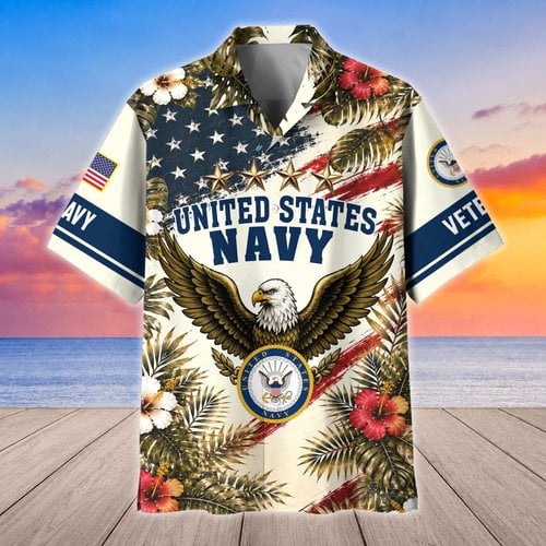 Premium US Veterans Hawaiian Shirt CPHN060811, Gifts For US Veterans, Gifts For Father's Day, Veterans Day.