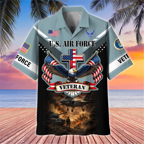 Premium US Veterans Hawaiian Shirt BTTN140722, Gifts For US Veterans, Gifts For Father's Day, Veterans Day.