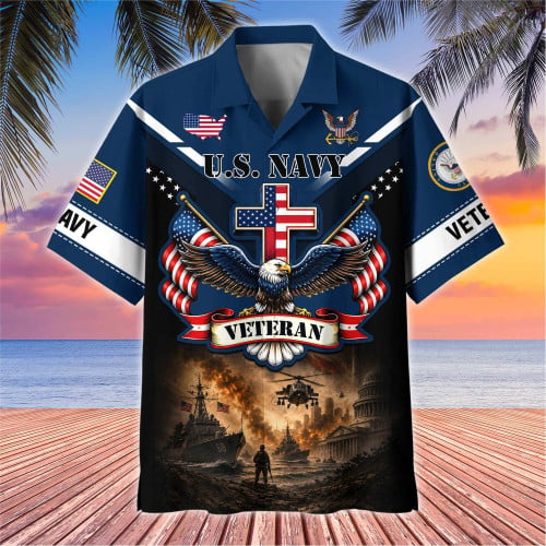 Premium US Veterans Hawaiian Shirt BTTN140722, Gifts For US Veterans, Gifts For Father's Day, Veterans Day.