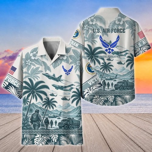 Premium US Veterans Hawaiian Shirt BTTN130821, Gifts For US Veterans, Gifts For Father's Day, Veterans Day.