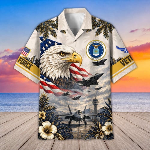 Premium US Veterans Hawaiian Shirt CPHN100812, Gifts For US Veterans, Gifts For Father's Day, Veterans Day.