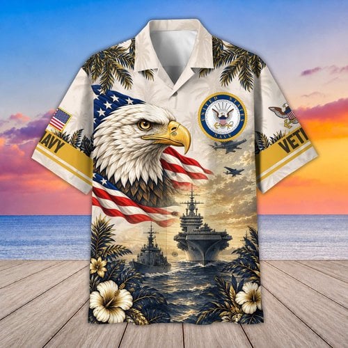 Premium US Veterans Hawaiian Shirt CPHN100812, Gifts For US Veterans, Gifts For Father's Day, Veterans Day.