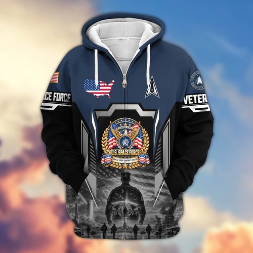 Premium US Veteran Zip Up Hoodie BTTN230921, Gifts For US Veterans, Gifts For Veterans Day.
