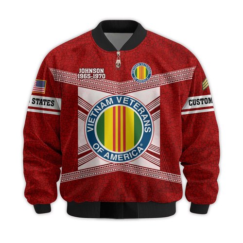 Premium Custom Vietnam Veteran Bomber Jacket VPVC811366, Waterproof Windbreaker Coat, Vietnam Veteran Gift, Veterans Day Gift.