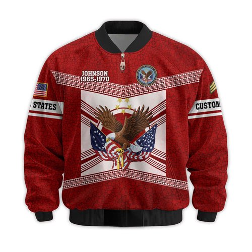 Premium Custom US Veteran Bomber Jacket VPVC811367, Waterproof Windbreaker Coat, US Veteran Gift, Veterans Day Gift.