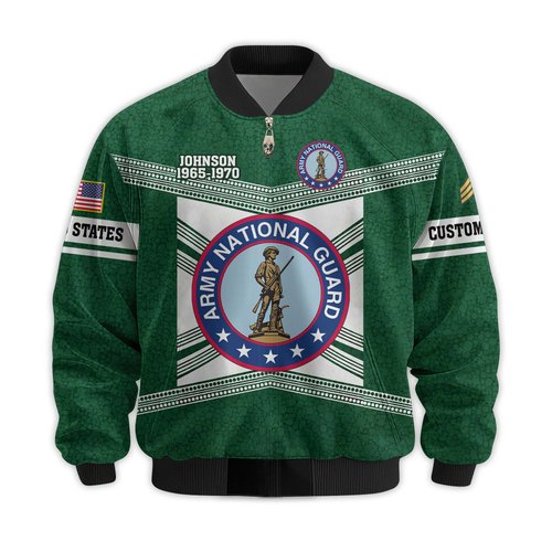 Premium Custom Army National Guard Veteran Bomber Jacket VPVC811368, Waterproof Windbreaker Coat, Army National Guard Veteran Gift, Veterans Day Gift.