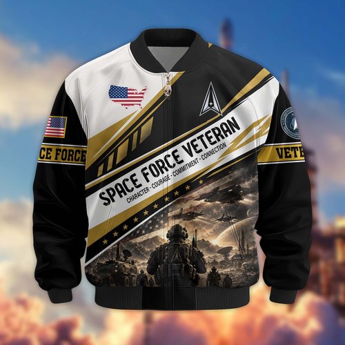 Premium US Veteran Bomber Jacket CPHN250911, Waterproof Windbreaker Coat, US Veteran Gift, Veterans Day Gift.