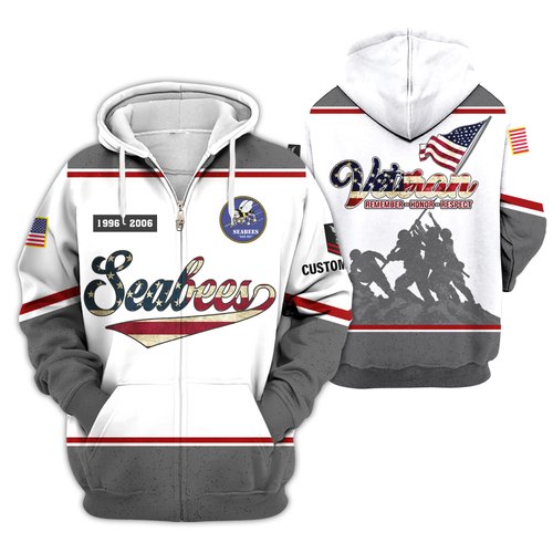 Premium Custom US Seabees Zip Up Hoodie VPVC609379, Gifts For Seabees Veteran, Gifts For Veterans Day.