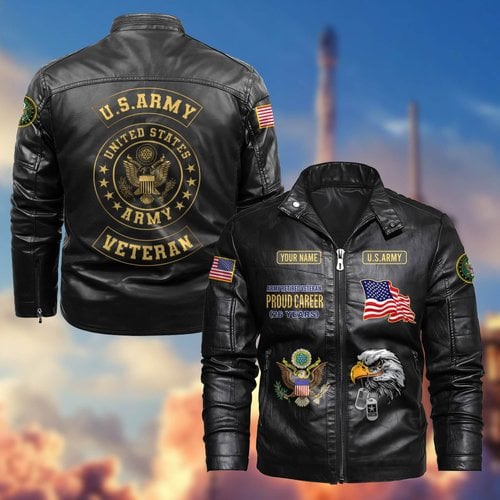 Premium US Army Veteran Leather Jackets DPVC081010