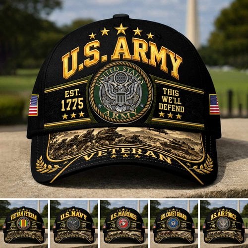 Premium US Veteran Baseball Hats CPHN081011, Gifts For US Veterans, Gifts For Veterans Day, Father's Day.
