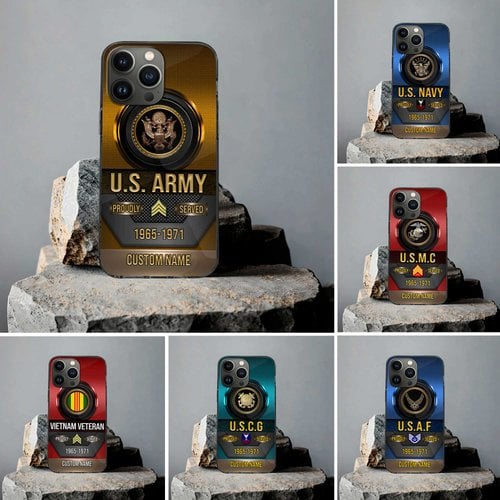 Premium Custom US Veteran Phone Case DPVC201010, Gifts For US Veterans, Gifts For Veterans Day, Father's Day.