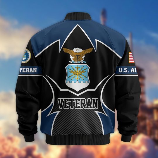 Premium US Veterans Bomber Jacket BPHN270811, Gifts For US Veterans, Gifts On Father's Day, Veterans Day.