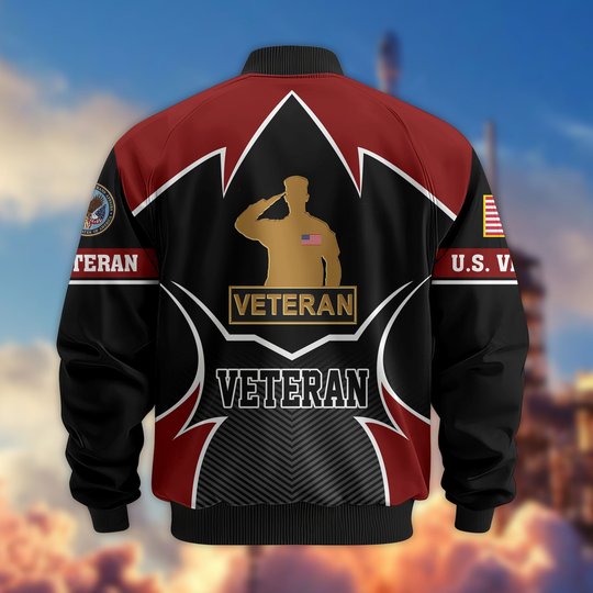 Premium US Veterans Bomber Jacket BPHN270811, Gifts For US Veterans, Gifts On Father's Day, Veterans Day.