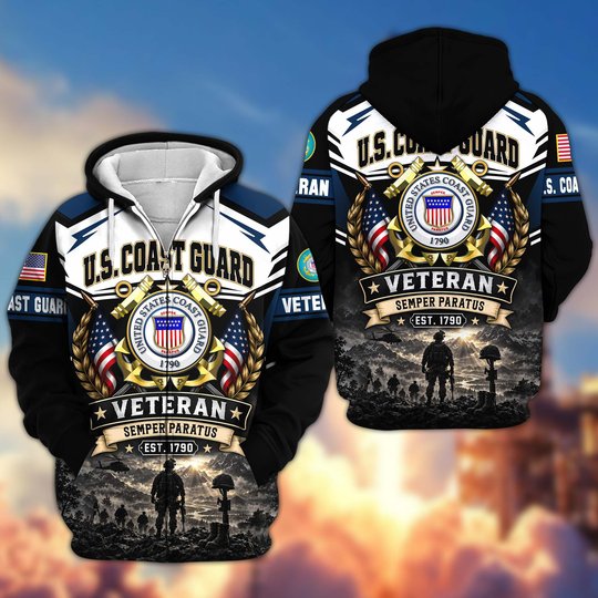 Premium US Veteran Zip Up Hoodie CPHN151011, Gifts For US Veterans, Gifts For Veterans Day.