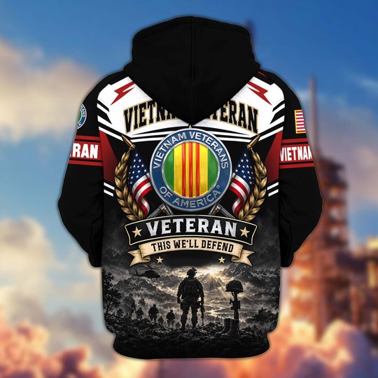 Premium US Veteran Zip Up Hoodie CPHN151011, Gifts For US Veterans, Gifts For Veterans Day.