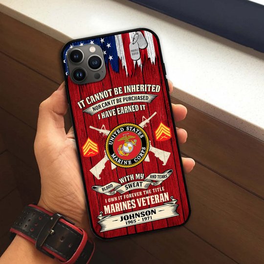 Premium Custom USMC Phone Case VPVC507673, Gifts For Marine Veteran, Best Gifts On Father's Day, Veterans Day.