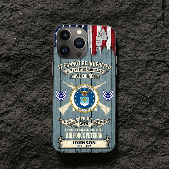 Premium Custom USAF Phone Case VPVC507674, Gifts For Air Force Veteran, Best Gifts On Father's Day, Veterans Day.