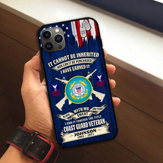 Premium Custom USCG Phone Case VPVC507675, Gifts For Coast Guard Veteran, Best Gifts On Father's Day, Veterans Day.