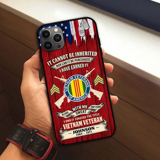 Premium Custom Vietnam Veteran Phone Case VPVC507676, Gifts For Vietnam Veterans, Best Gifts On Father's Day, Veterans Day.