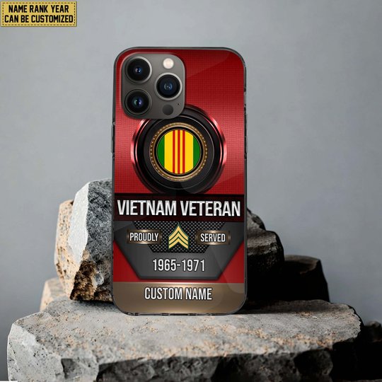 Premium Custom US Veteran Phone Case DPVC201010, Gifts For US Veterans, Gifts For Veterans Day, Father's Day.