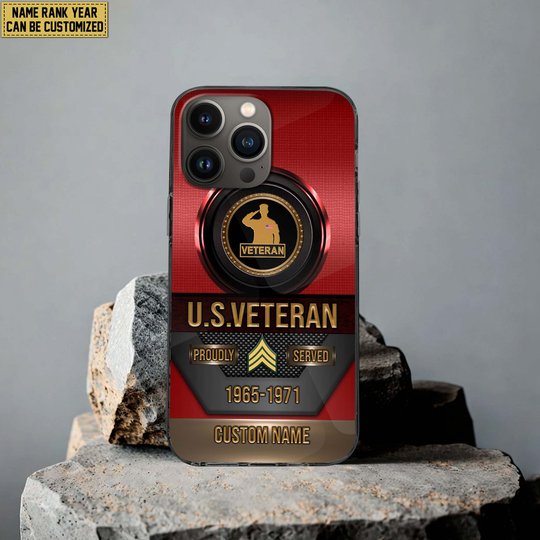 Premium Custom US Veteran Phone Case DPVC201010, Gifts For US Veterans, Gifts For Veterans Day, Father's Day.