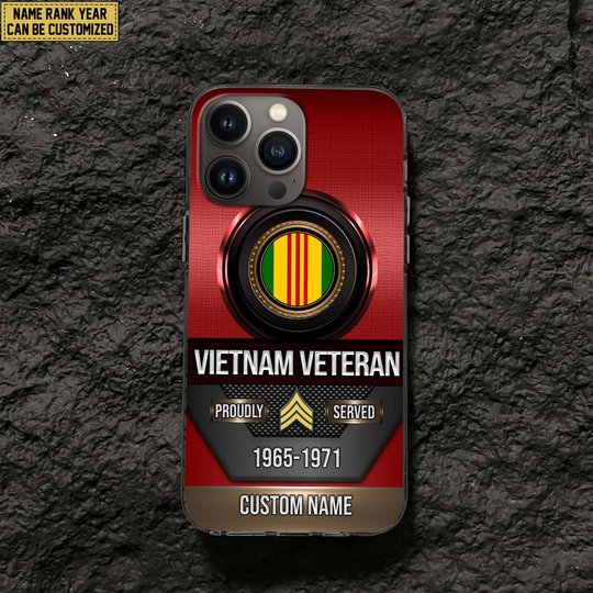 Premium Custom US Veteran Phone Case DPVC201010, Gifts For US Veterans, Gifts For Veterans Day, Father's Day.