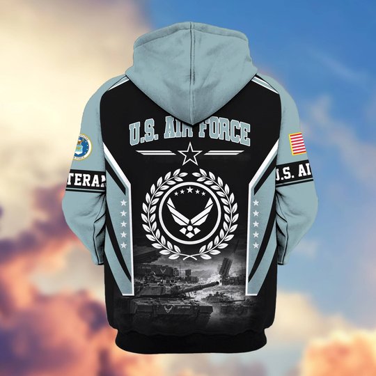 Premium US Veteran Zip Up Hoodie BTTN201021, Gifts For US Veterans, Gifts For Veterans Day.