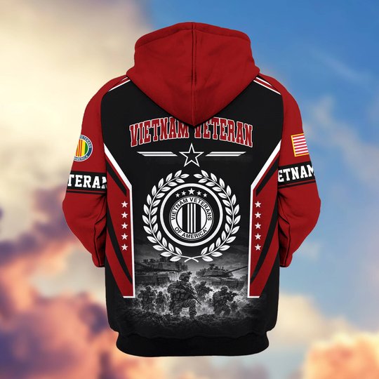 Premium US Veteran Zip Up Hoodie BTTN201021, Gifts For US Veterans, Gifts For Veterans Day.