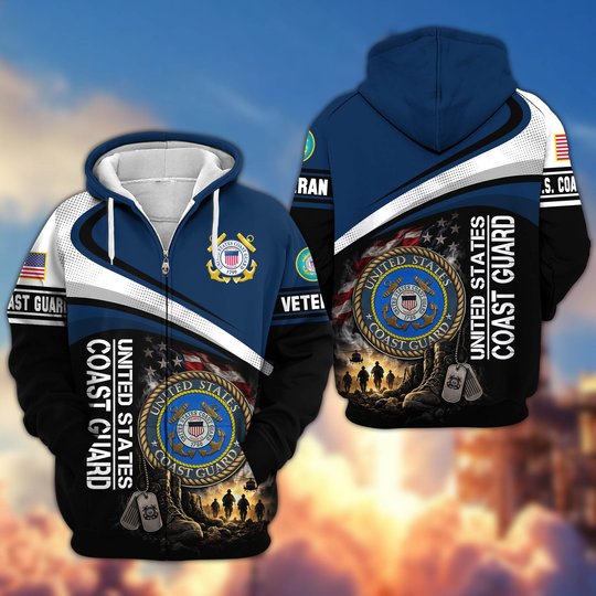Premium US Veteran Zip Up Hoodie CPHN161011, Gifts For US Veterans, Gifts For Veterans Day.