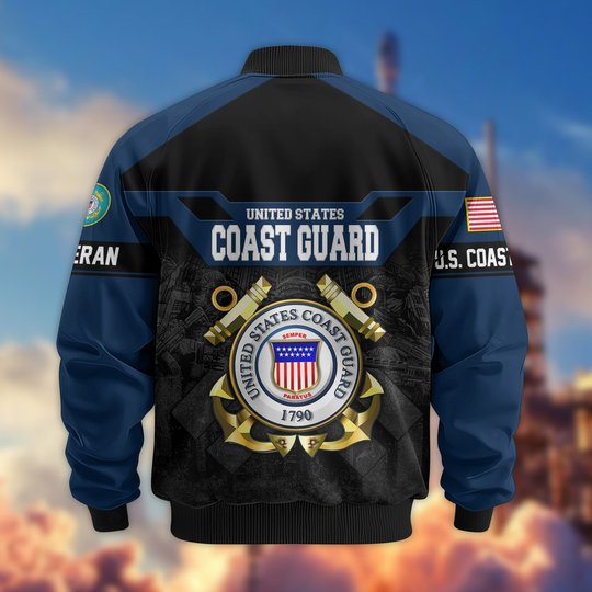 Premium US Veteran Bomber Jacket DPVC211001, Waterproof Windbreaker Coat, US Veteran Gift, Veterans Day Gift.