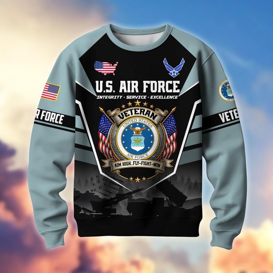 Premium US Veterans Sweatshirt ATTN130126, Gifts For US Veterans, Gifts On Father's Day, Veterans Day.