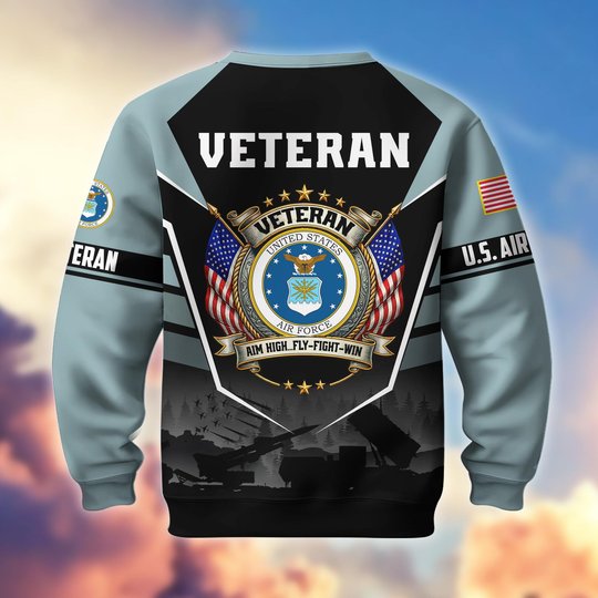 Premium US Veterans Sweatshirt ATTN130126, Gifts For US Veterans, Gifts On Father's Day, Veterans Day.