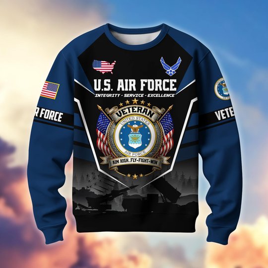 Premium US Veterans Sweatshirt ATTN130126, Gifts For US Veterans, Gifts On Father's Day, Veterans Day.