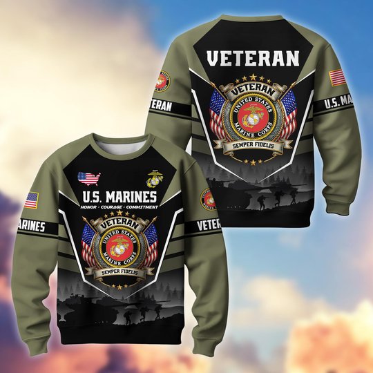Premium US Veterans Sweatshirt ATTN130126, Gifts For US Veterans, Gifts On Father's Day, Veterans Day.