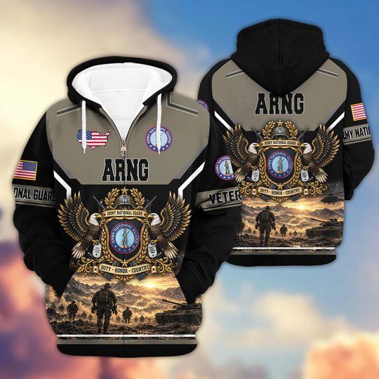 Premium US Veteran Zip Up Hoodie BTTN221023, Gifts For US Veterans, Gifts For Veterans Day.