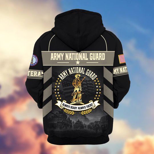 Premium US Veteran Zip Up Hoodie BTTN221021, Gifts For US Veterans, Gifts For Veterans Day.