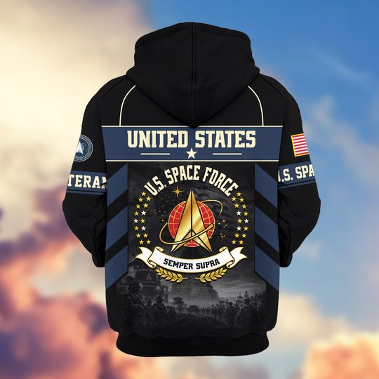 Premium US Veteran Zip Up Hoodie BTTN221021, Gifts For US Veterans, Gifts For Veterans Day.